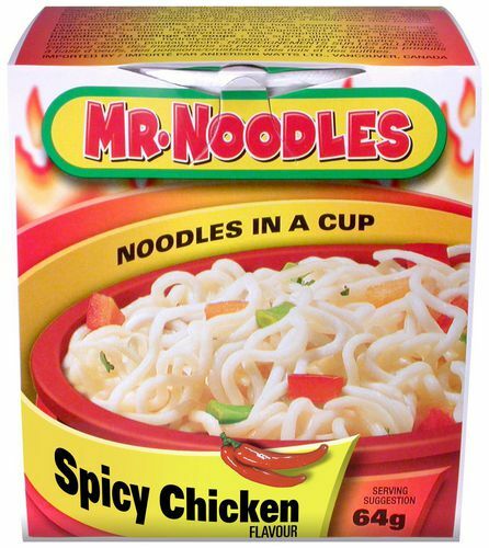 12 Packs of Mr. Noodles instant Spicy Chicken Cups 64g Each