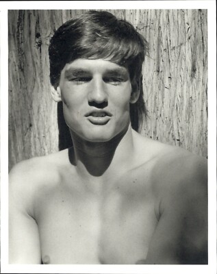 1990 Bruce Weber Nude Male Model Leaning On Tree Trunk Art Photo