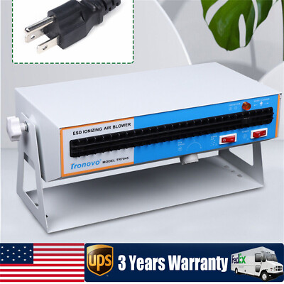 Anti-Static Ionizer Ionizing Air Blower Ion Fan Discharge Static Eliminator 110V