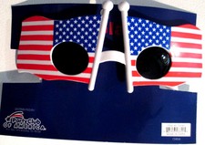 AMERICAN FLAG - Plastic Party Sunglasses - FREE SHIP U.S. 1st Class - NEW