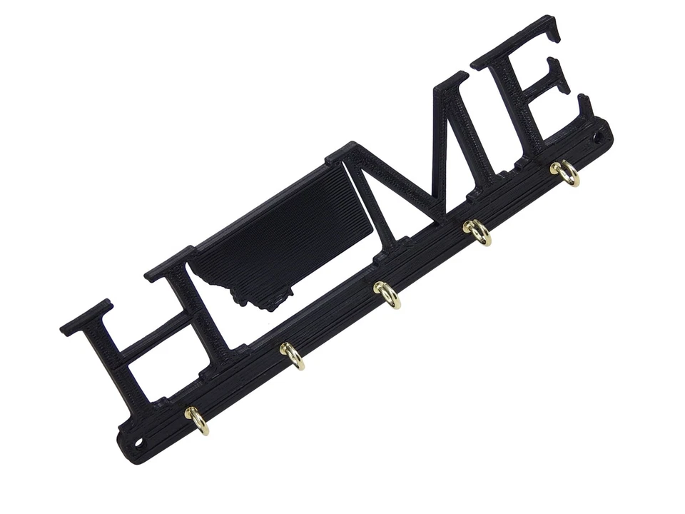 Montana Hogar Estado Forma Llavero Colgador Estante Inauguración Regalo Decoración de Pared Foto 2 de 4