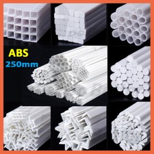 ABS Round Hollow Square Rod Tube Styrene Plastic Pipe DIY Model Crafts 250mm