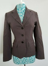 Rebecca Taylor Women's Pinstriped Blazer Jacket 3 Button Size 6