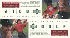 2001 UPPER DECK GOLF RACK PACK 12 BOX CASE BLOWOUT CARDS