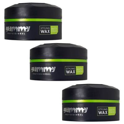 Fonex Gummy Haarwax Matte Finish & Volumen Look, (3er Pack) 150ml