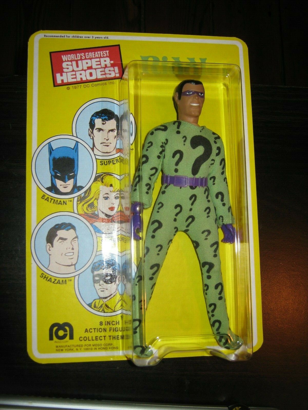 Riddler Custom Carded 8 Inch Action Figure 1970's Original Mego 8