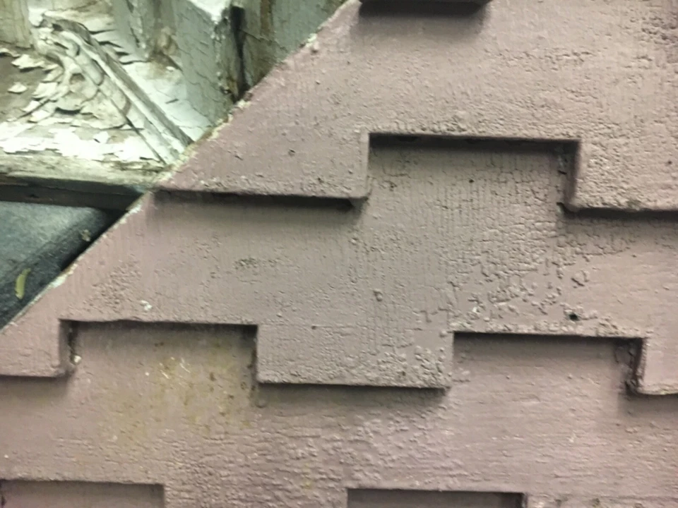 "Tablero fascia triángulo victoriano c1880 frontón tejas - fuscia 45"" x 23"" x 5""" Foto 3 de 4