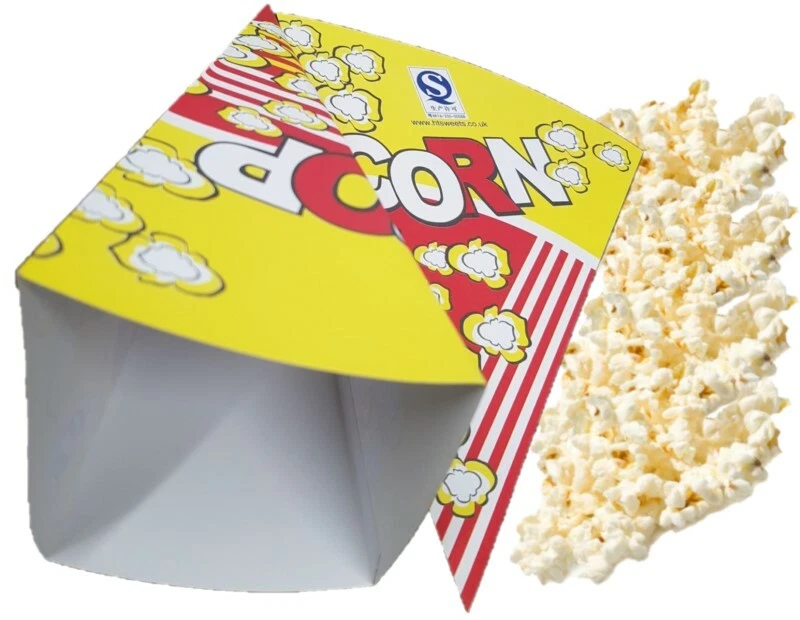 ┥ Caja de conos de palomitas de maíz bolsos cono fiesta cine película soporte nocturno Foto 3 de 4