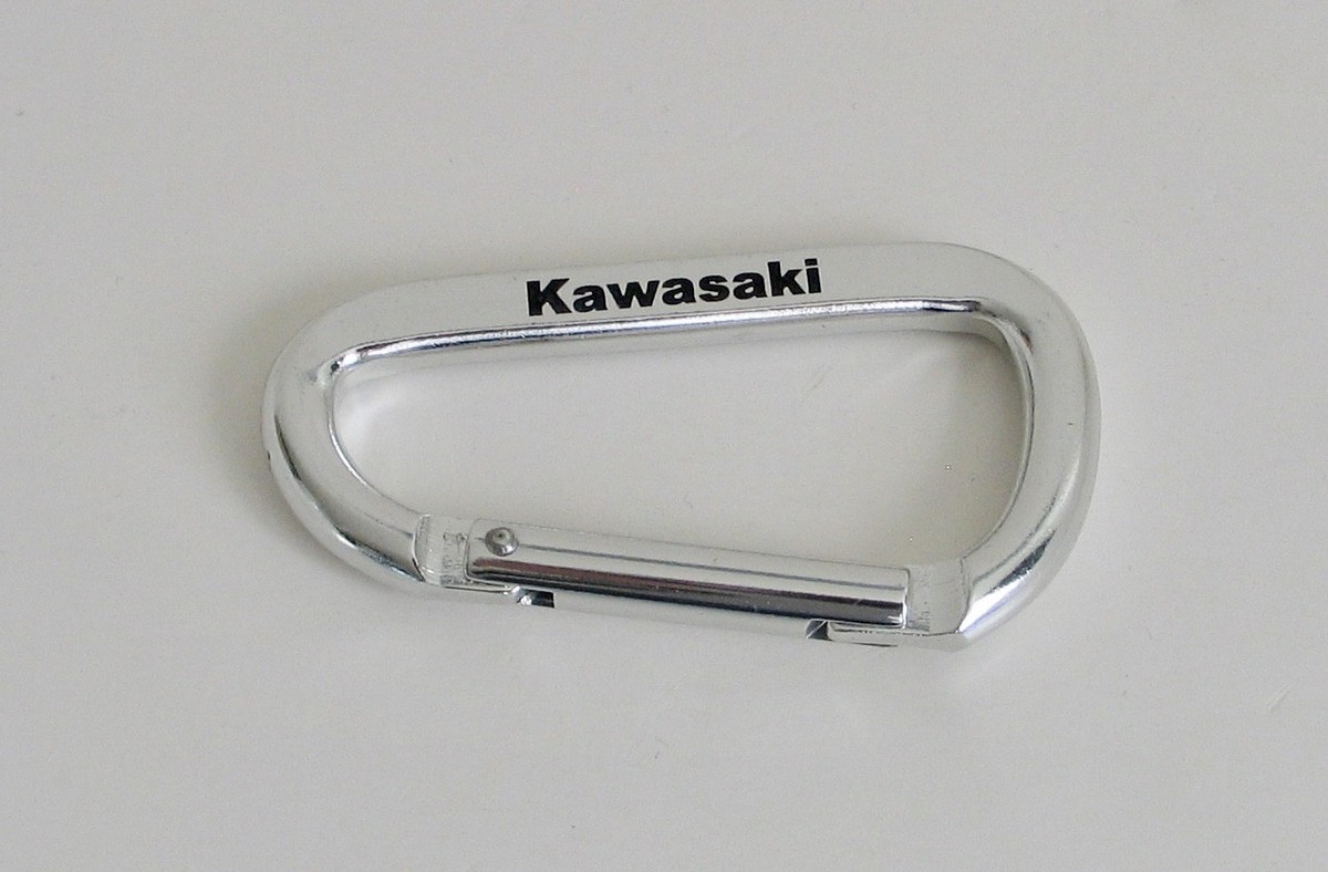 Vintage NOS Kawasaki Carabiner Key Chain D Ring Snap Hook Clip
