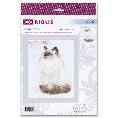 RIOLIS Kit Point de Croix Compté 8.25 X11.75 - Coquelicots Sauvages