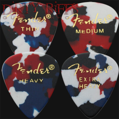 24 X Fender Confetti Medium Classic Celluloid Guitar Picks In A - Foto 3
