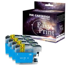 4 Cyan LC51 Ink Cartridge fits Brother MFC-465CN MFC-880CDWN DCP-350C DCP-750CW