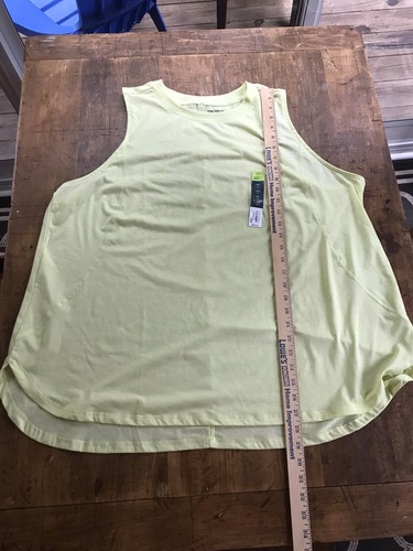Tek Gear Tank Top Performance Hi-lo Drytek Citrus Green Performance Gear New 2X - Picture 8 of 9
