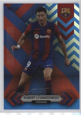 2023 FC Barcelona Team Set Blaugrana Blue Foil 189/250 Robert Lewandowski 07vd
