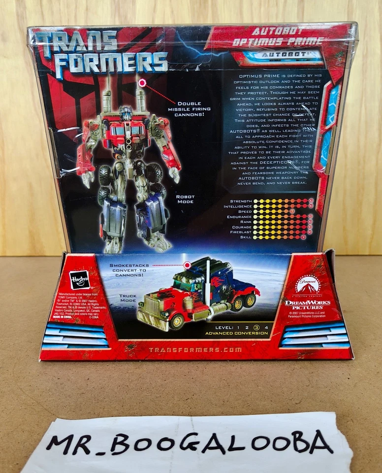 Transformers Movie 2007 Optimus Prime Battle Damage Limited Edition MISB RARE - Immagine 4 di 4