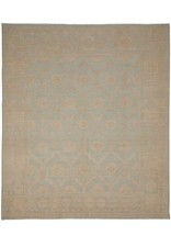 8.5 x 9.9 Washed out Colors Chobi Peshawar Transitional Rug Light Green #F-4531