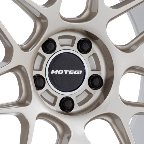 Motegi Racing MR158 TSUBAKI Wheels 18x8.5 (42, 5x112, 66.56) Gold Rims Set of 4 - Picture 5 of 11