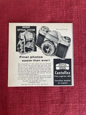 Vintage 1956 Print Ad Zeiss Ikon Contaflex 35 mm Camera Advertisement