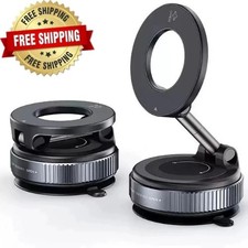 Vacuum Magnetic Phone Holder for Car Zinc Alloy Suction Car Mount, Adjustable