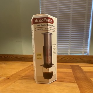 AeroPress Manual Coffee Maker Grey BPA Free Plastic with Zippered Tote Bag