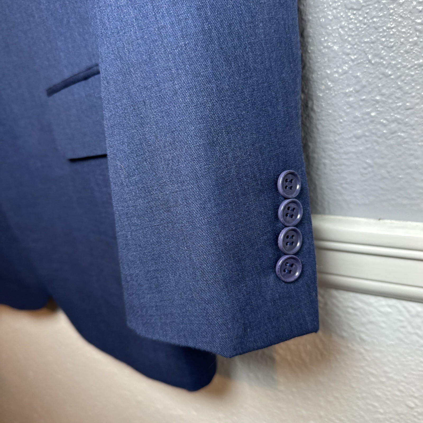 CANALI Solid Blue Suit Jacket Model 13290/37 36 5… - image 6