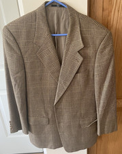 Vintage Valentino Uomo Sport Coat Mens Brown Check Wool Made Italy Saks Fifth