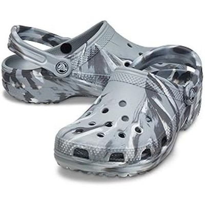 Crocs Classic Marbled Clog Tie-Dye Light Grey / Multi Unisex NEW With Tags