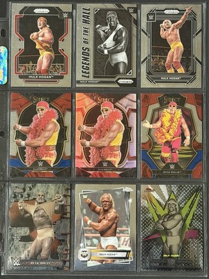 (9) Different HULK HOGAN - Wrestling Card Lot WWE Loaded W/ Prizms