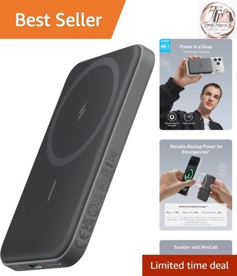 MagGo Magnetic Portable Charger: 5,000mAh Wireless Battery Pack for iPhones