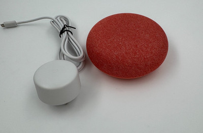 Google Home Mini 1st Gen H0A Coral Smart Speaker w/ OEM Power Adapter Tested