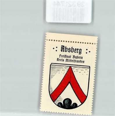 39321744 - 8821 Absberg Vignette Wappen Freistaat Bayern Kreis Mittelfranken