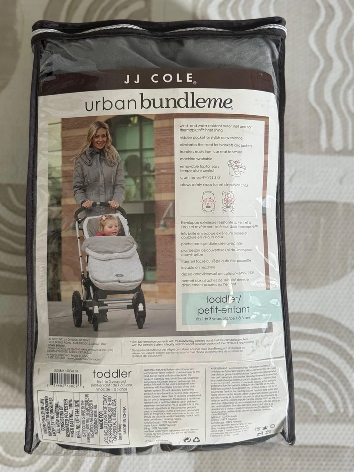 NOVO JJ Cole Urban Bundleme Cobertor de Carrinho Cinza, Criança - Imagem 3 de 4