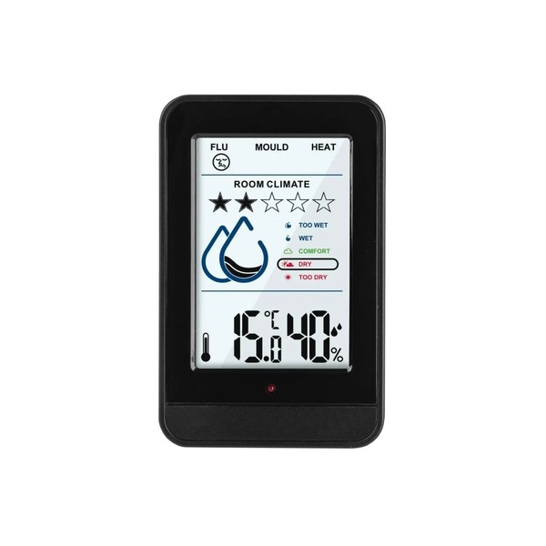 Miraval Raumklimastation – Hygrometer Thermometer Schwarz-image