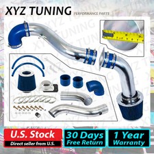 Kit de inducción de admisión de aire frío AZUL 3" + filtro para 98-03 Escort ZX2 2,0 L L4 DOHC