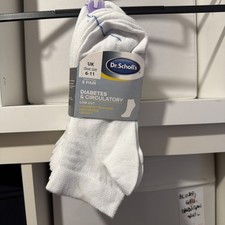 Dr. Scholl's Diabetes & Circulatory Low Cut Socks - 6 Pair- White (UK Size 6-11