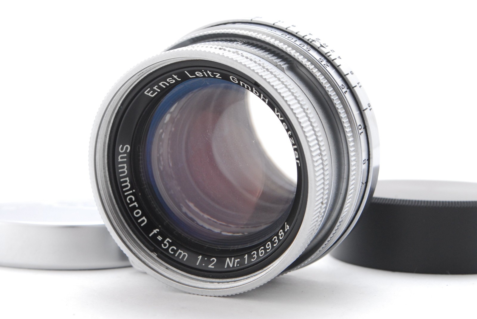 [Exc+5] Leica Ernst Leitz GmbH Wetzlar Summicron 5cm 50mm f/2 Objektiv L39...