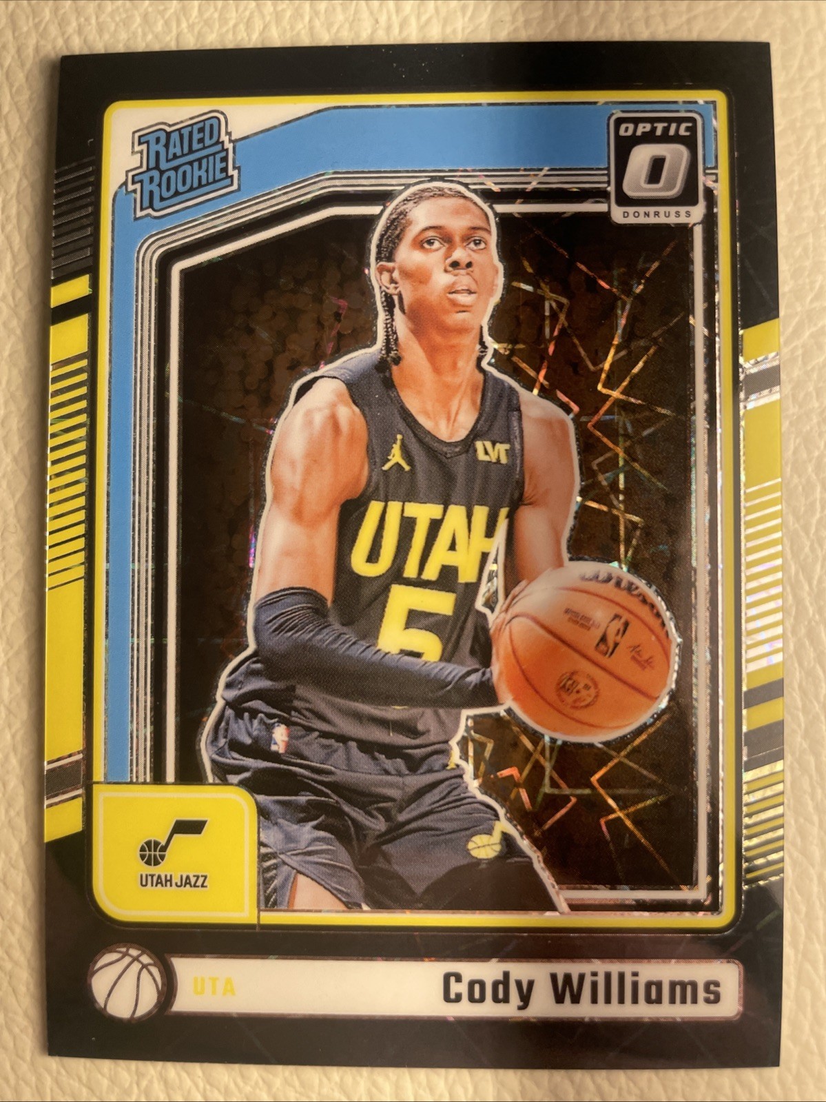 2024-25 Panini Donruss Optic- Rated Rookie Cody Williams #298 Black Velocity /39