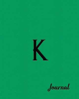 Titel: K Journal: Green Writing Journal Leather-Style 8x10 Softcover