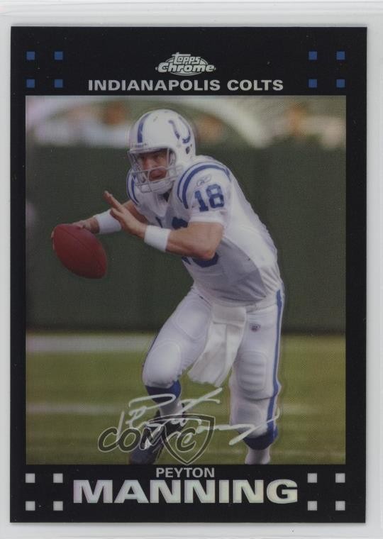 2007 Topps Chrome Refractor Peyton Manning #TC5 HOF 10p1