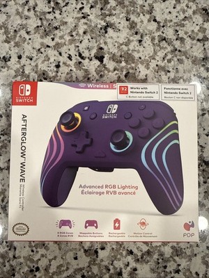 PDP Afterglow Wave Wireless Controller for Nintendo Switch - RGB Lighting
