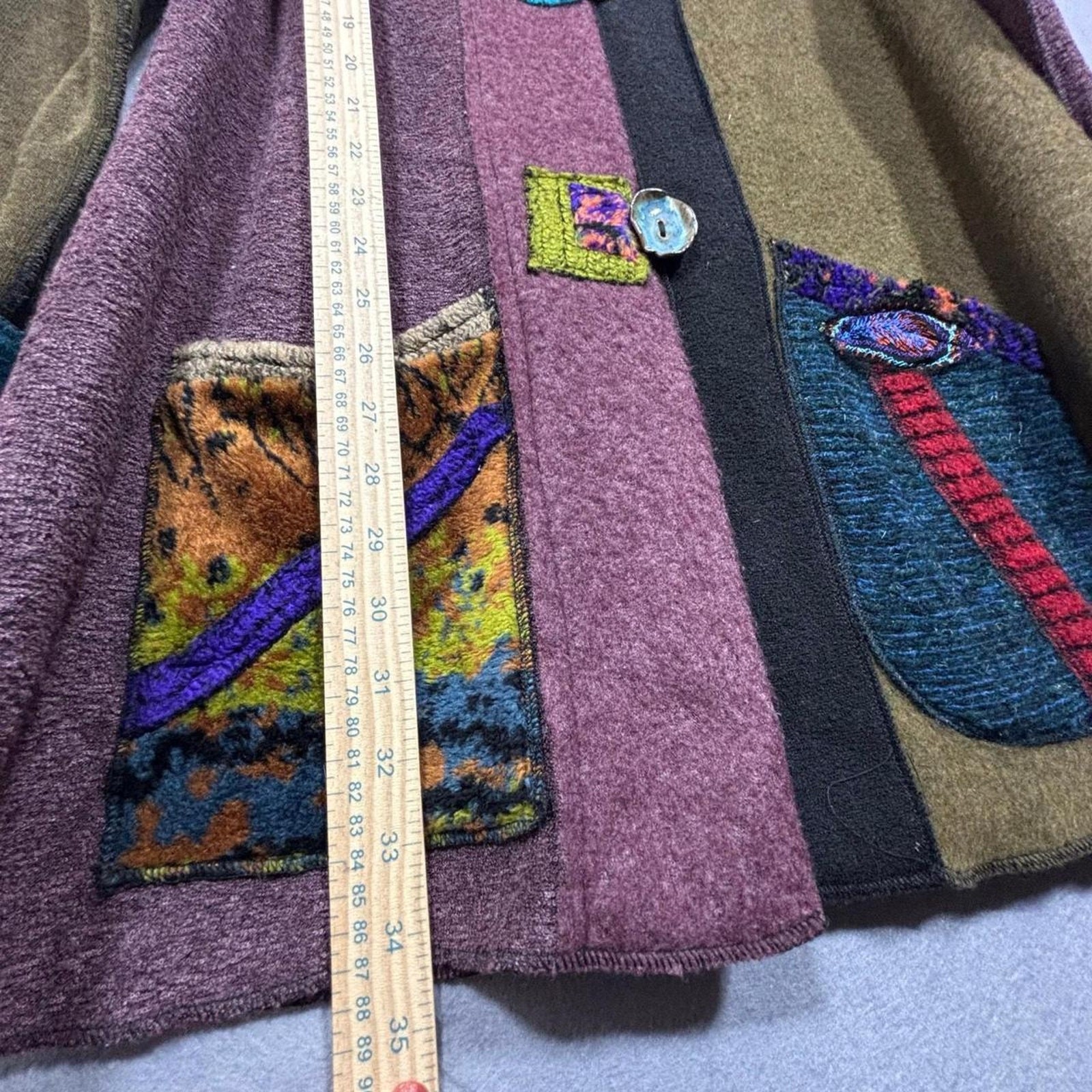 Vintage lee andersen patchwork jacket cardigan - image 5