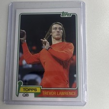 2021 Topps X Trevor Lawrence Trevor Lawrence rookie Football Card #21. rookie card picture