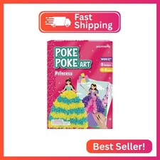 jackinthebox Poke Art Princess Themes Crafts Kit for Kids, Girls, Ages 4-8