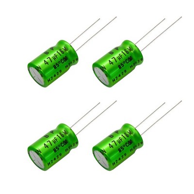 4 pcs Nichicon ES BiPolar Capacitors 16V 47uf Audio Grade