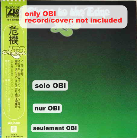 YES Close to the Edge Japan ( P-10116A ) ***Only OBI*** | eBay