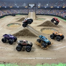 Lot of 7 Monster Truck Hot Wheels Monster Jam Mixed Trucks Zombie King Krunch