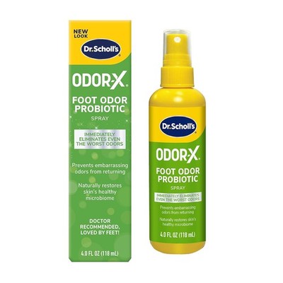 Dr Scholls Odor X Probiotic Foot Spray 4oz Odor Control