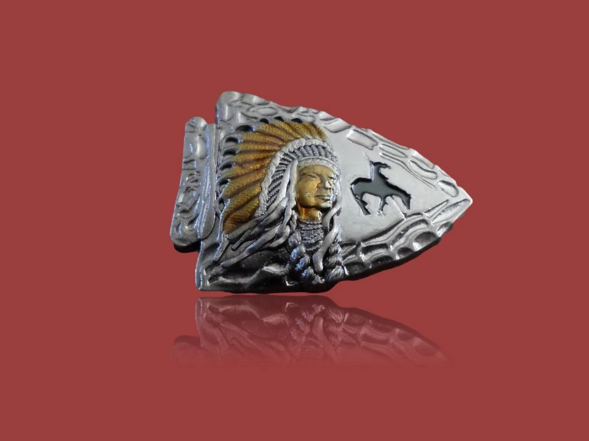 Épingle De Cravate Vintage Western - Argent 925 - Pins Lapel Tie Tack A243 - Occasion Très Bon État