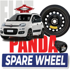 Notrad Fiat Panda 15 Zoll 4-Loch Mit Wagenheber Und Etui Notfall-Set