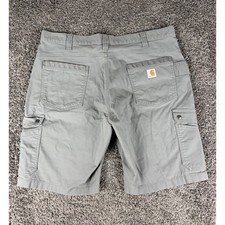 Carhartt Rugged Flex Relaxed Fit Ripstop Cargo Work Shorts Grey BS4727-M Mens 40